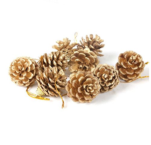 Christmas Decorations Clearance, Paymenow 9 pcs Christmas Pine Cones Bauble Xmas Tree Party Hanging Decoration Ornament Holiday Gift Wrapping (Pine Nuts)