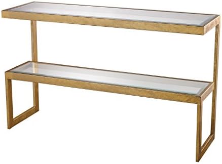 Dimond Home Key Console Table, 54" x 16" x 33", Gold Leaf