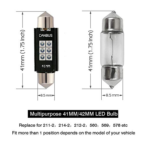 image for iBrightstar Newest 9-30V Extremely Bright 212-2 578 Festoon Error Free
