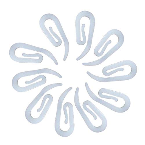 Keep it Handy 200 Pack Curtain Hooks | 2 x 100 White Curtain Clips (2.8 x 1.2cm) for Door, Window and Shower Curtains
