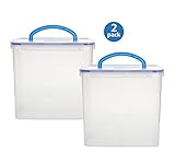 Snapware 1098437 40 Cup Clear Airtight Food Storage Container With Handle (2-Pack)