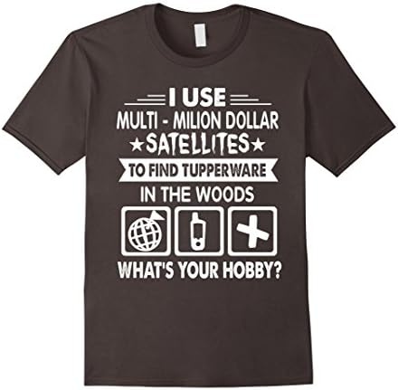 Men's Geocache Shirt - I Geocaching T shirt XL Asphalt