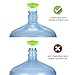 Brio Dew Cap Crown Top Replacement Cap - 4 Pack - 55mm Snap On Cap for Crown top lids for 3 & 5 Gallon Water Bottles (Light Green)
