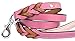Soft Touch Collars Raspberry Pink Leather Braided Dog Leash, 6 Foot x 3/4 inch, Walking or Training Lead for Large and Medium Size Dogs