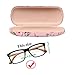 EZESO ESSENTIAL SKINCARE Glasses Case Hard Shell Eyeglass Case for Women Fabrics Floral Retro Spectacle Case Box Portable