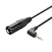 3.5mm to XLR,CableCreation 3 Feet Angle 3.5mm (1/8 Inch) TRS Stereo Male to XLR Male Cable Compatible with iPhone, iPod, Tablet,Laptop and More.Black primary