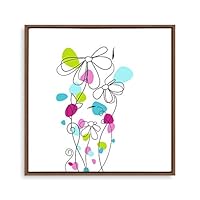 Framed Canvas Wall Art Cartoon Pattern Canvas Prints Home Artwork Decoration for Children's Room,Bedroom - 16x16 inches