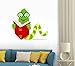 Wallmonkeys Happy Worm Reading Book Wall Decal Peel and Stick Graphic | Great Stickers for Nursery, Bedroom and Classrooms | Will Not Damage Your Walls or Leave Any Residue