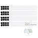 Lockways Magnetic Whiteboard Strip Set, 4 Pieces 2 x 15 Inch Bulletin Board bar, White Color,Adhesive Backing Memo Board for Office, Magnetic Calendar, Photos, Name Cards & Papers