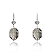 Riccova Avant-Garde Rhodium-Plated Clear & Bronze Square Dangle Crystal Leverback Earring/