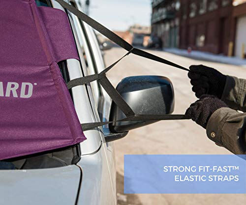FrostGuard Signature | Premium Winter Windshield Cover with Security Panel and Wiper Cover, Protects Viewing Area from Snow, Ice and Frost, Fits Most Cars and SUV’s (Standard Size) (Eggplant) - Thumbnail 4