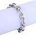 Trendsmax Unisex Oval Rolo Cable Chain Link Stainless Steel Bracelet Silver Tone 7-11 Inch