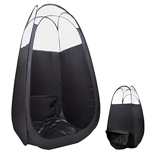 Koval Inc. Black Pop Up Airbrush Sunless Tanning Tent Booth Clear Top (Black)