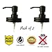 The Southern Jarring Co. Black Stainless Steel Mason Jar Liquid Soap Dispenser Lids (2) - Rustproof - Modern Farmhouse Soap Pumps for Kitchen and Bathroom