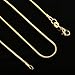 TecUnite 24 Pack Gold Snake Chain Necklace Chains with Lobster Clasps Gifts DIY for Jewelry Making, 1.2 mm