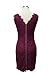 Berydress Sleeveless Sheath Short Lace Dresses for Women (US14, Purple)