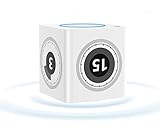 Mini Kitchen Timer,ABS Alarm Clock with USB Charger,1-75 Minutes,Timer cube for Cooking Studying Working Baking Heavy Sleeper,Available for Nearly 6 Months(White).