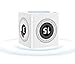Mini Kitchen Timer,ABS Alarm Clock with USB Charger,1-75 Minutes,Timer cube for Cooking Studying Working Baking Heavy Sleeper,Available for Nearly 6 Months(White).