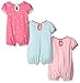 Disney Baby Cinderella 3 Pack Rompers, Pink, 6 Months