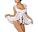 ResportsNNT L-6XL Women Open Front Baby Doll Sexy Lingerie Set Plus Size Lace Nightwear for Anniversary,Holiday,Date,honeymoon,club,party etc (2xl, white)