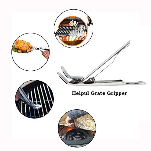 Dracarys Stainless Steel Ash Removal Tool and Ash Pan Big Green Egg Accessories,Ash Tool Poker for BGE Primo and Other Charcoal Kamado Stove(at+AP+GG) - Thumbnail 2
