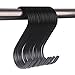 WARMBUY 30-Pack Black Round Heavy-Duty Stainless Steel S Shaped Hooks Kitchen S Type Hooks for Hanging Pans Pots Bags Towels primary