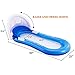 DR.DUDU Pool Float with Canopy, Adult Inflatable Pool Float Raft with Shade Water Lounge