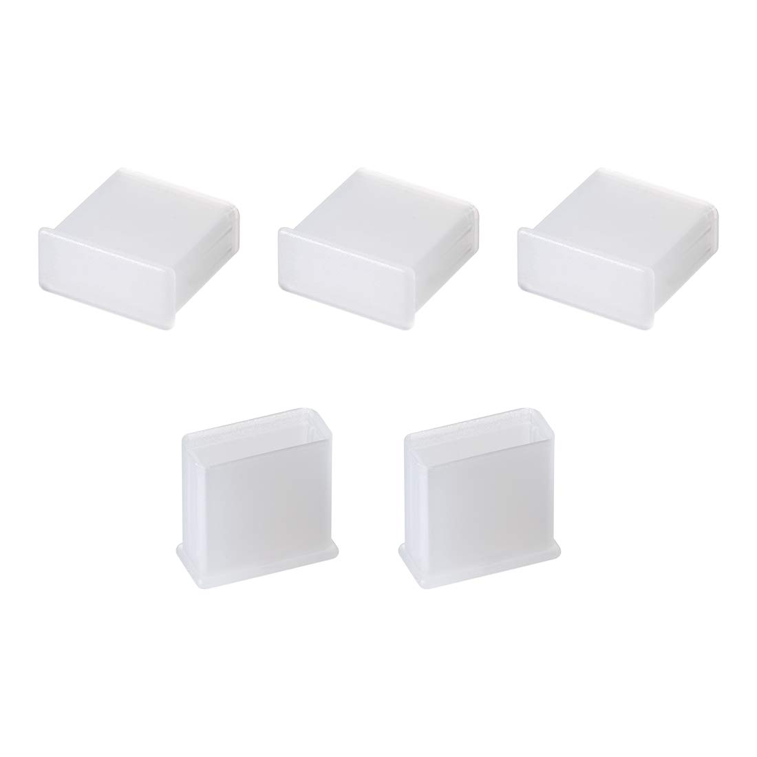 sourcing map 5pcs Plastic USB Cap Port Cover Anti Dust Protector 13mmx5mm for USB 2.0 Clear