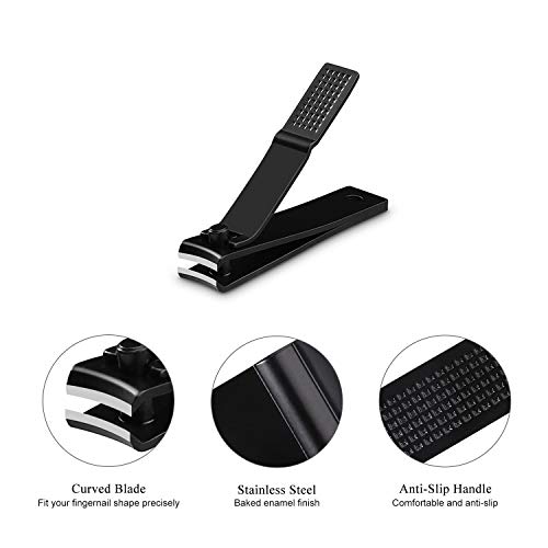 Nail Clippers Set, 4pcs Fingernail Clipper & Toenail Clipper & Slant Edge Nail Cutter with Nail File by HAWATOUR