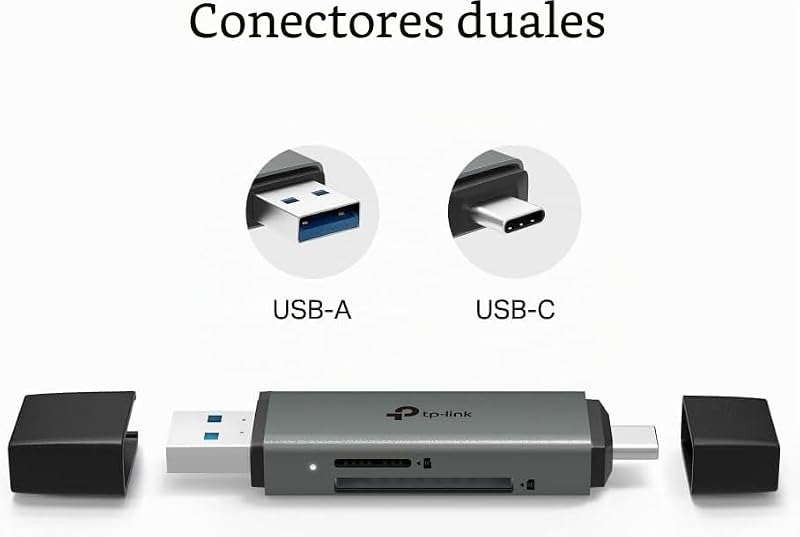 UA430D - Lector de Tarjetas USB, 5 Gbps, Plug & Play, SD y microSD