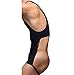 YiZYiF Mens Brief Leotard Crotchless Underwear Bodysuit Singlet Jumpsuit Shirt, One Size, Black