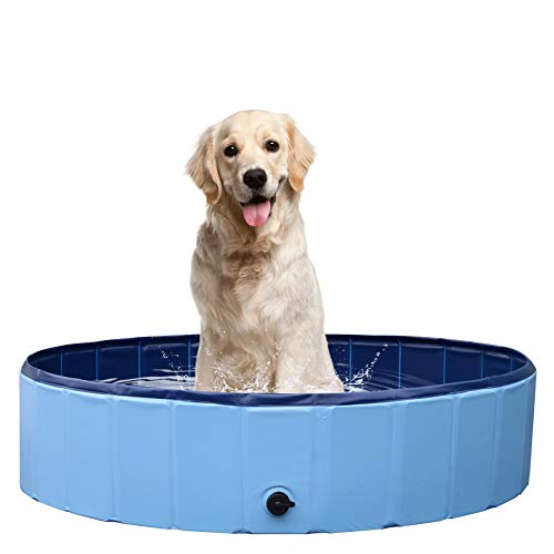Kid Pool Hard Plastic CACSPS Foldable Dog Pool, 63