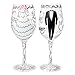 Enesco Designs by Lolita Wine Glass, Bride & Groom Set os 2, 15 oz