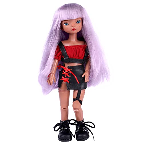 QUEBAN Doll by Elliot-Poseable Fashion Doll with Sexy Fashion Clothes and  Purple Hair,A Pair of Designer Recommended Interchangeable Hand,Best Gitfs  for Girls Christmas Birthdayand Collectors-11.5In in Dubai - UAE