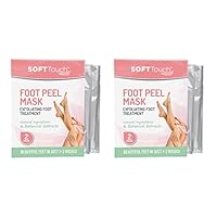 Soft Touch, Foot Peel Foot Mask (4 Pairs, 2 boxes) Exfoliating Callus Remover