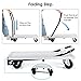 Goplus Folding Aluminum Platform Truck, 440 Lbs Moving Platform Dolly Push Cart with Swivel Wheels and Non-Slip Platform Surface, Rolling Flatbed Hand Truck