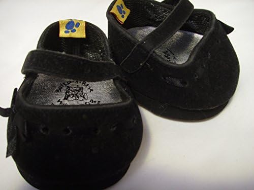 Build a Bear Workshop Girls Black Velveteen Mary Jane Dress Shoes