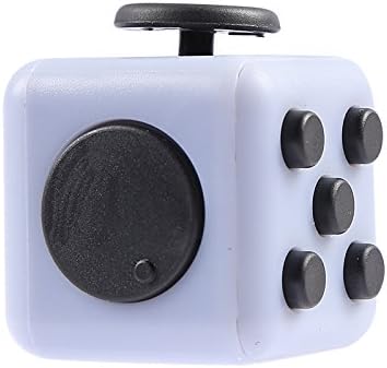 VUTER Fidget Cube Relieves Stress And Anxiety for Children and Adults Anxiety Attention Toy(7 color) (Gray&amp;Black)