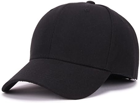 TISEA Unisex Pure Color Fashion Baseball Cap (Black)