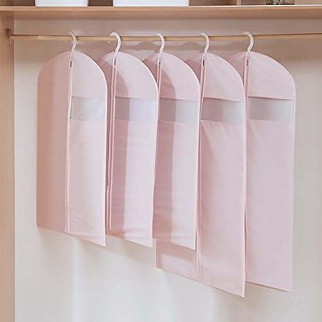Amazon 服カバー スーツカバー 半透明衣類カバー 洋服カバー 防虫衣服用ハンガー 洋服収納袋 防塵 消臭 防湿 防カビ 型崩れ防止 通気 ホコリ対策 5枚组 3枚60 X 90cm 1枚60 X 110cm 1枚60 X 130cm 衣類カバー オンライン通販