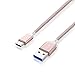 USB Type C Cable, Nekteck Nylon Braided USB-C to USB Type A Male Data & Charging Cord 56k ohm resistor 3.3ft for for Macbook 12 Inch, Galaxy S8/ S8 Plus/ LG G5/G6, Google Pixel/ Pixel XL More, Pink