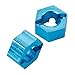 SkyQ 4pcs 1/18 WLtoys Upgrade Parts RC Aluminum Wheel Hex Mount for A949 A959 A969 A979 K929 Blue