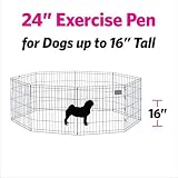 UNDERDOG 8 Panel Playpen 61cm Black Folding Indoor Outdoor Pet Pen view 5