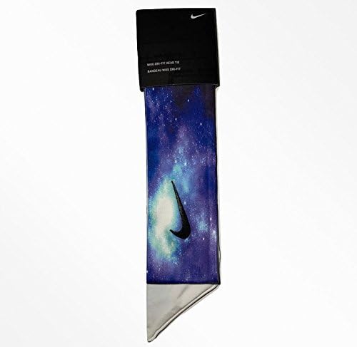 Custom Blue Galaxy Nike Dri-Fit Head Tie Headband - White Black Light Sky Dark Royal Black Grey White Purple Stars