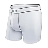 Saxx Mens Pro Elite Performance Boxers Underwear Large White/Rock