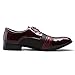 Rainlin Men's Breathable Leather Lined Perforated Dress Oxfords Shoes Wine Red US 10.5