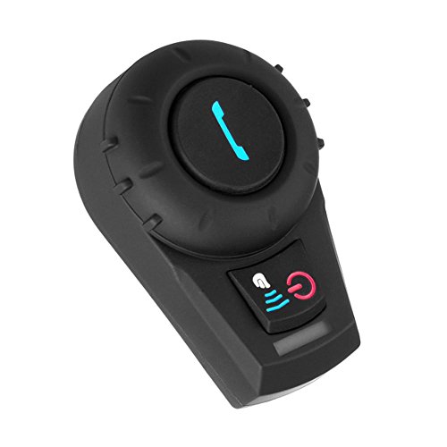 Helmet Communication Systems FDCVB Full Duplex 500M BT Interphone Motorcycle Helmets Bluetooth Intercom Speaker Headset (FM Radio/Life Waterproof /Handsfree Function/2-3 Riders Pairing/ Single)