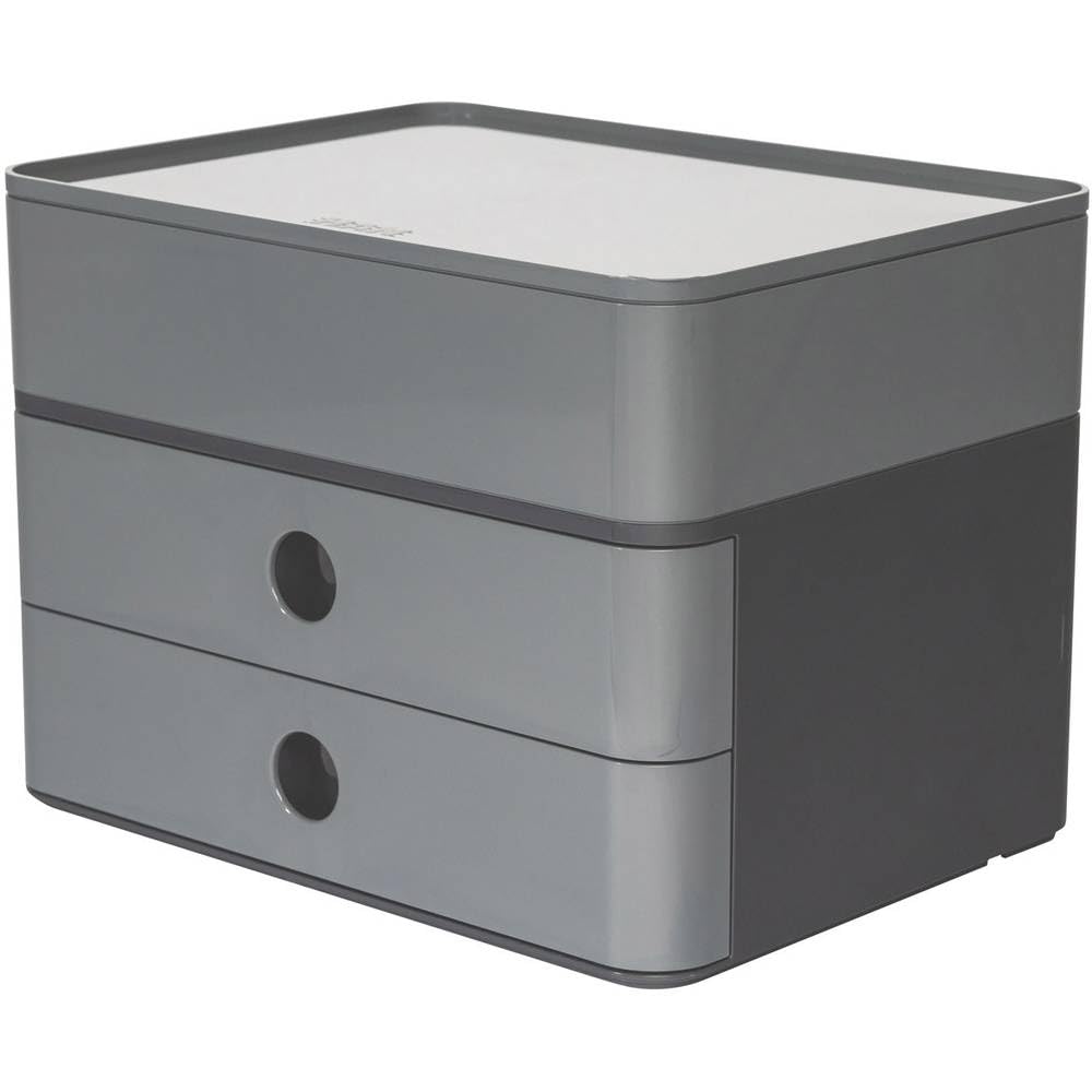 Han 1100-19 SMART-BOX PLUS ALLISON, Drawer Box with 2 Drawers and Utensil Box, Granite Grey