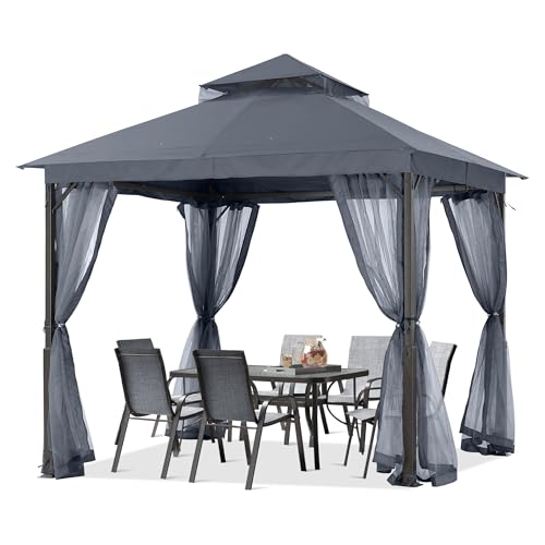 ABCCANOPY 9x9 Gazebo Review: Permanent Double-Roof Shelter with Mosquito Netting image 22