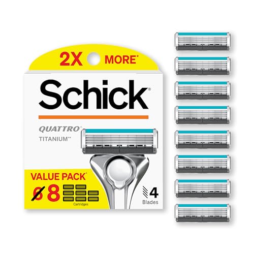Schick Quattro Titanium Razor Refills, 8ct | Schick Razor Blades Refills, Razor…